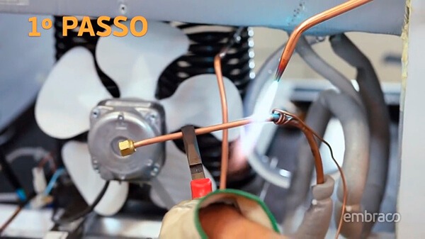 passo 1 soldar o tubo