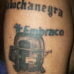 A tatuagem é uma homenagem e uma ligação muito forte com a marca Embraco.