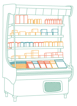 Refrigerador aberto para bebidas e outros produtos: cada vez mais presente no varejo.